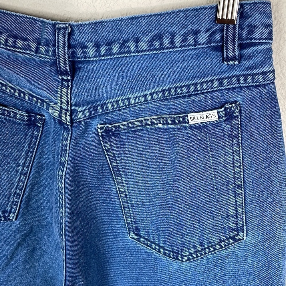 Vintage Bill Blass High Rise Pleat Front Mom Jeans Blue Rigid Denim - Picture 10 of 11